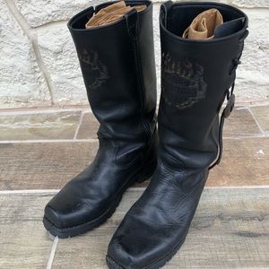 Women’s Leather Harley Davidson Boots 10.5